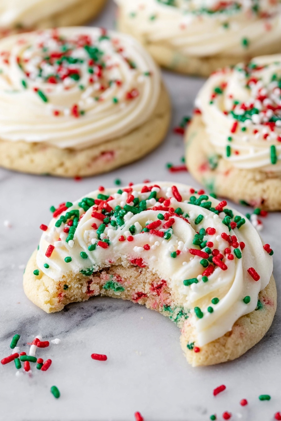 Christmas Cake Batter Cookies - Serving Suggestion