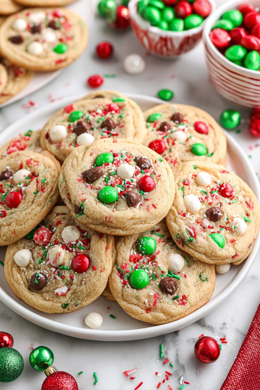 Christmas Sprinkle Cookies - Serving Suggestion
